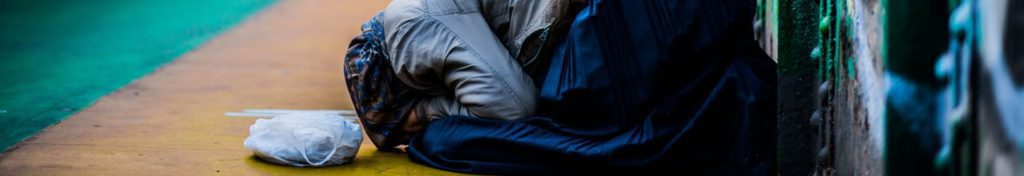 Obdachlose Frau