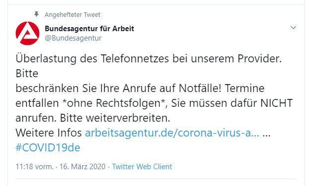 BA-Hotline nicht erreichbar
