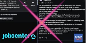 Bürgergeld: Lassen Jobcenter negative Google Bewertungen löschen?