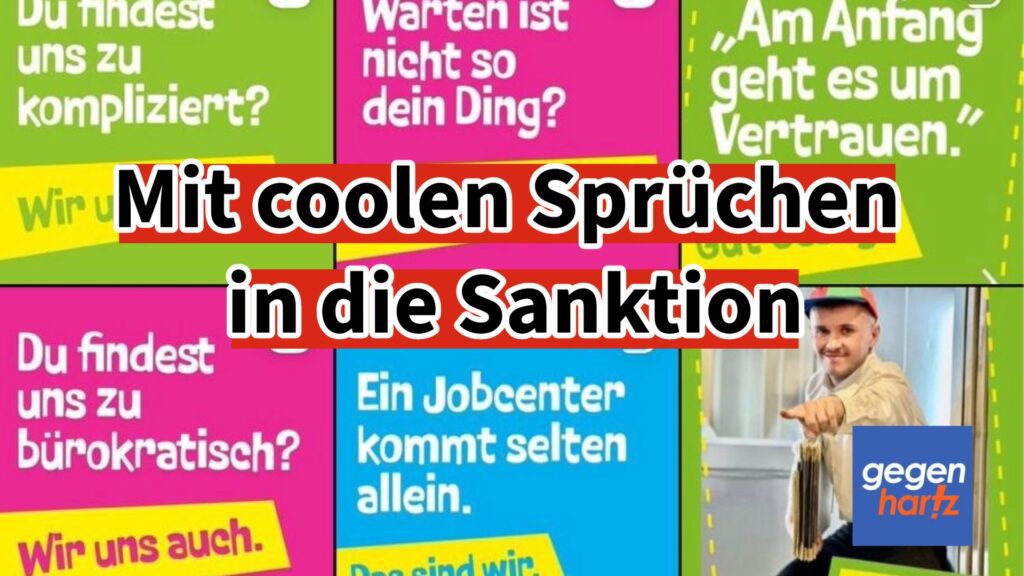 Berliner Jobcenter mit einer Plakataktion
