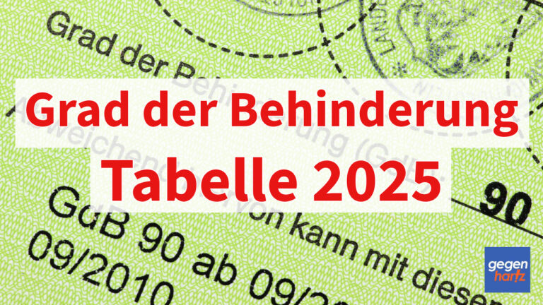 Grad Der Behinderung Feststellen Lassen Grad der Behinderung: Gesamte Tabelle 2025