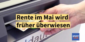Rente im Mai kommt früher