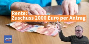 Rente und Krankenversicherung: Zuschuss für Rentner über 2000 Euro per Antrag