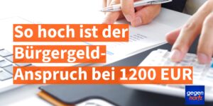 So viel Bürgergeld bekommt man bei 1.200 Euro netto
