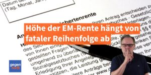 Erwerbsminderungsrente: Reihenfolge entscheidet über die Höhe der EM-Rente