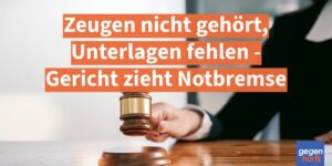 Schwerbehinderung: Zeugen nicht gehört und Unterlagen fehlen - Gericht zieht Notbremse