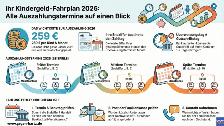 Kindergeld-Auszahlung 2026: Alle Auszahlungstermine nach Endziffer