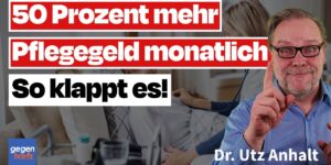 50 Prozent mehr Pflegegeld im Monat