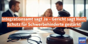 Schwerbehinderung: Integrationsamt sagt Ja – Gericht sagt Nein: Schutz für Schwerbehinderte gestärkt