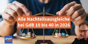 Grad der Behinderung: Alle Nachteilsausgleiche GdB 10-40 die sich 2026 lohnen