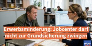 Erwerbsminderung: Jobcenter darf nicht zur Grundsicherung zwingen