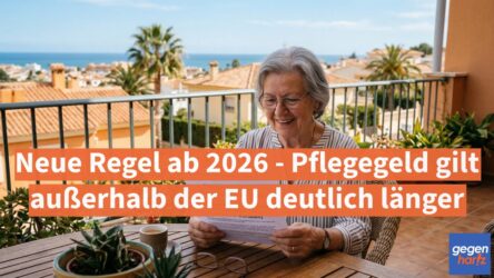 Beitragsbild von: Pflegegeld: Neue Regel ab 2026 - Pflegegeld gilt im Ausland deutlich länger