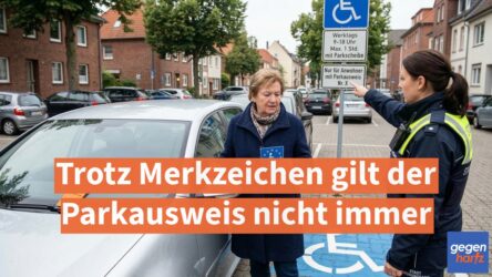 Beitragsbild von: Schwerbehinderung: Trotz Merkzeichen gilt der Parkausweis nicht immer