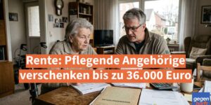 Rente: Pflegende Angehรถrige verschenken bis zu 36.000 Euro