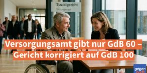 Schwerbehinderung: Versorgungsamt gibt nur GdB 60 – Gericht korrigiert auf GdB 100