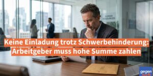 Keine Einladung trotz Schwerbehinderung: Arbeitgeber muss hohe Summe zahlen
