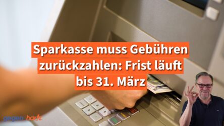 Beitragsbild von: Sparkasse muss jetzt Gebühren zurückzahlen: Frist läuft bis 31. März