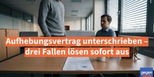 Kündigung: Aufhebungsvertrag unterschrieben – drei Fallen lösen sofort aus
