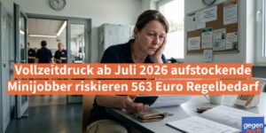 Bürgergeld: Vollzeitdruck ab Juli 2026 für aufstockende Minijobber