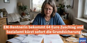 EM-Rentnerin bekommt 64 Euro Zuschlag und Sozialamt kürzt sofort die Grundsicherung