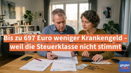 Beitragsbild von: Bis zu 697 Euro weniger Krankengeld – weil die Steuerklasse nicht stimmt