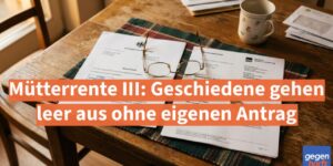 Mütterrente III: Geschiedene gehen leer aus ohne eigenen Antrag