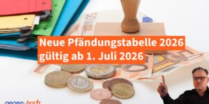 Neue Pfändungstabelle ab 1. Juli 2026 - Erhöhung der Pfändungsfreigrenzen