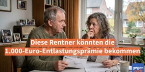 Rente: Diese Rentner könnten die 1.000-Euro-Entlastungsprämie bekommen