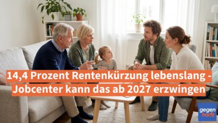 Beitragsbild von: Rente: 14,4 Prozent Rentenkürzung - Jobcenter kann das ab 2027 durchsetzen