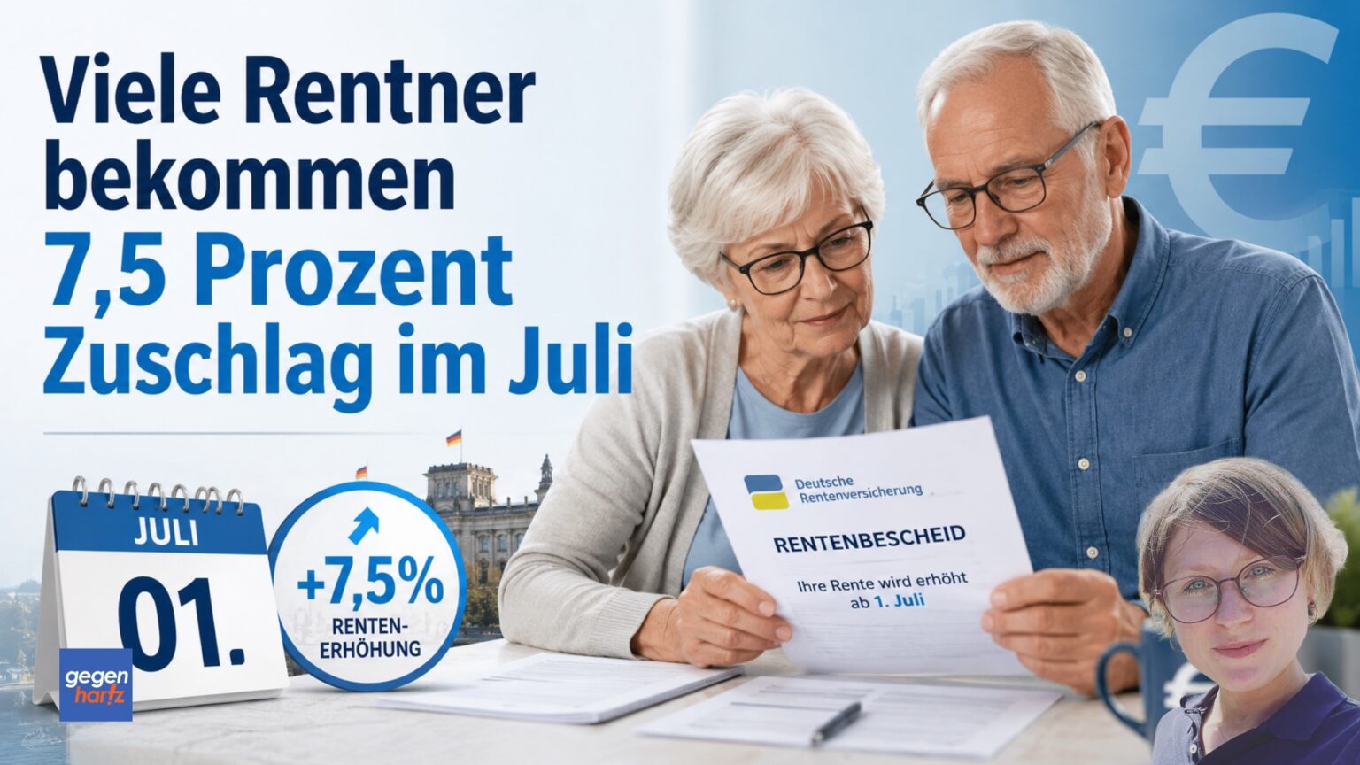 Diese Rentner bekommen 7,5 Prozent Zuschlag – im Juli steigt die Rente ...