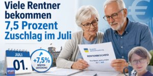 Diese Rentner bekommen 7,5 Prozent Zuschlag – im Juli steigt die Rente zusätzlich