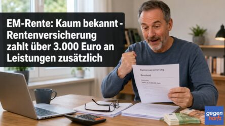 Beitragsbild von: EM-Rente: Kaum bekannt - Rentenversicherung zahlt über 3.000 Euro an Leistungen zusätzlich