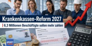 Krankenkassen-Beiträge sollen 2027 steigen: 52,50 Euro zusätzlicher Krankenkassenbeitrag pro Monat