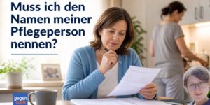 Pflegegeld: Muss man der Pflegekasse die Pflegeperson nennen?
