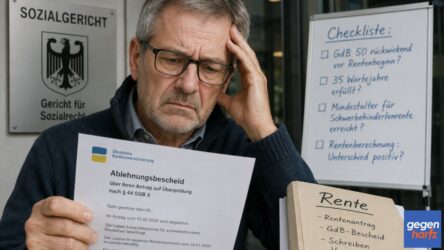 Beitragsbild von: Schwerbehinderung: Rückwirkende Schwerbehindertenrente – DRV lehnt ab, Sozialgericht gibt Rentner Recht