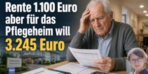 Rente 1.100 Euro aber für das Pflegeheim will 3.245 Euro