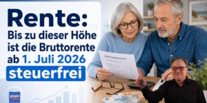 Rente: Bis zu dieser Höhe bleibt die Bruttorente ab 1. Juli 2026 steuerfrei