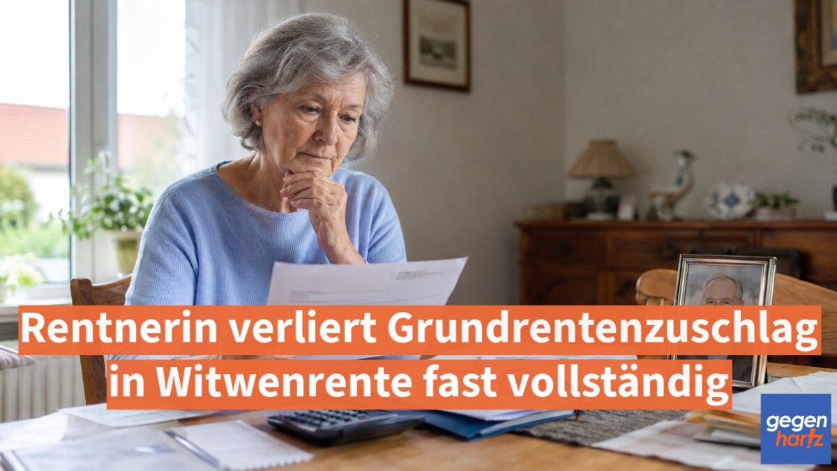 Rente: Rentnerin verliert Grundrentenzuschlag in Witwenrente fast  vollständig
