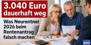 3.040 Euro Rente dauerhaft weg: Neurentner sollten das 2026 nicht tun