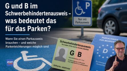 Beitragsbild von: Schwerbehinderung: Was bedeuten G und B im Schwerbehindertenausweis für freies Parken?