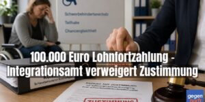 Schwerbehinderung: 100.000 Euro Lohnfortzahlung - Integrationsamt verweigert Zustimmung