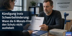 Kündigung trotz Schwerbehinderung: Wann die 6-Monats-Frist den Schutz nicht aushebelt