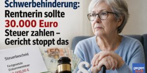 Schwerbehinderung: Rentnerin sollte 30.000 Euro Steuer zahlen – Gericht stoppt das
