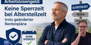 Arbeitslosengeld: Keine Sperrzeit bei Altersteilzeit trotz geänderter Rentenpläne 