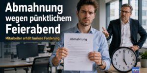 Arbeitnehmer kommt pünktlich und geht pünktlich: Abmahnung wegen Pünktlichkeit vom Chef