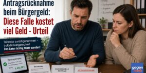 Bürgergeld: Antrag zurückgenommen - Diese Falle kostet viel Geld - Urteil