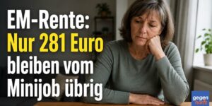 Erwerbsminderungsrente: Nur 281 Euro bleiben vom Minijob übrig