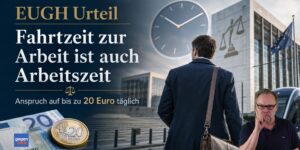 Fahrtzeit zur Arbeit ist auch Arbeitszeit: Anspruch auf bis zu 20 Euro täglich