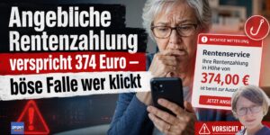 Rentner aufgepasst: Rentenzahlung verspricht 374 Euro — böse Falle wer die Mail klickt