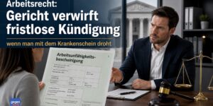 Arbeitsrecht: Keine fristlose Kündigung wenn man mit dem Krankenschein droht